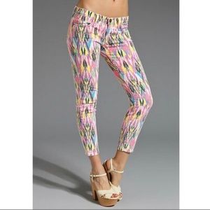 Current/Elliott The Stiletto neon arrow jeans 29